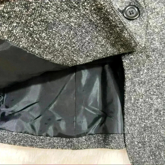 New York & Co. Heathered Gray Embroidered Floral Buttoned Blazer Jacket Size 4 - Picture 9 of 16